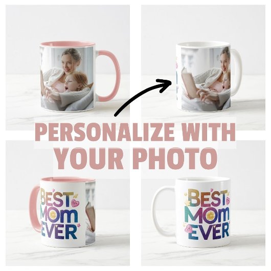 Mug Meilleure Maman Ever Cœurs & Fleurs