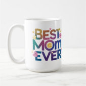 Mug Meilleure Maman Ever Cœurs & Fleurs (Gauche)