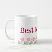 Mug Meilleure Maman Ever Fleurs Rose Soft pour la Fête (Gauche)
