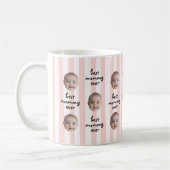 Mug Meilleure Maman Ever Rayures Douces Photo de Bébé (Gauche)
