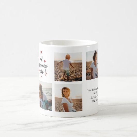 Mug Meilleure maman Ever Script Photo Collage Fête des (Centre)