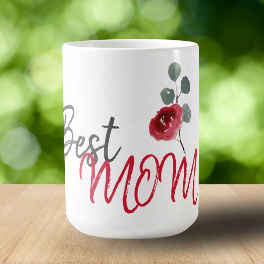 Mug Meilleure maman Fête de la Mère Aquarelle Florale