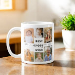 Mug Meilleure maman - Fête des mères Collage photo<br><div class="desc">Célébrez votre maman avec la "Meilleure maman jamais" Photo de la Fête des Mères Collage Café Mug. Cette tasse personnalisée présente un collage magnifiquement arrangé de photos chères, capturant des moments et des souvenirs spéciaux. Le message chaleureux "Best Mommy Ever" ajoute une touche d'amour. Fabriqué en céramique de haute qualité,...</div>