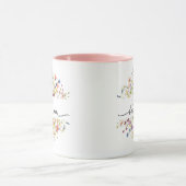 Mug Meilleure maman Fleur sauvage photo Journée mondia (Centre)