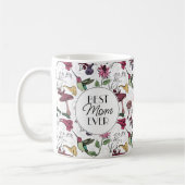 Mug Meilleure Maman Fleurs d'Hibiscus et de colibris (Gauche)