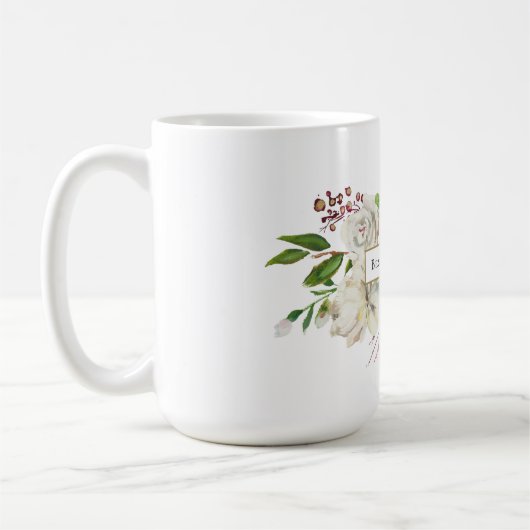 Mug Meilleure maman Fleurs dorées Fleurs dorées Cadeau (Gauche)