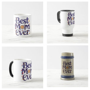 Mug Meilleure Maman Fleurs toujours mignonnes Fête des