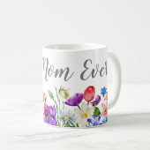 Mug Meilleure maman Floral Fleur sauvage (Devant droit)