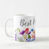 Mug Meilleure maman Floral Fleur sauvage (Gauche)