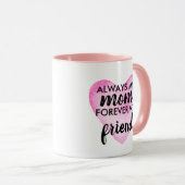 Mug Meilleure maman Gift Mothers Day Mère au coeur ros (Devant droit)