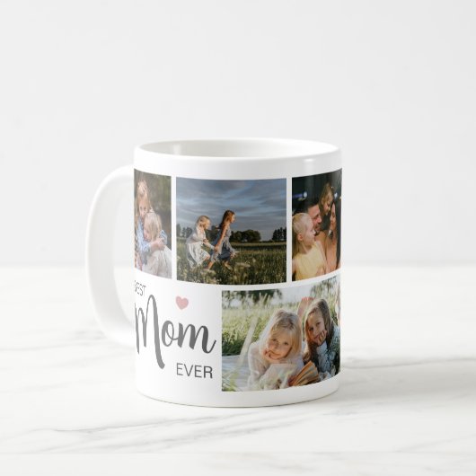 Mug Meilleure maman Jamais 5 Photo Fête des mères (Devant gauche)