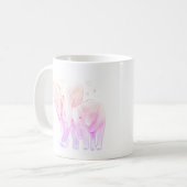 Mug Meilleure maman jamais adorable sketch d'éléphant (Devant gauche)