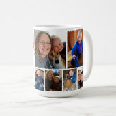 Mug meilleure maman jamais avec des photos et la date (Devant droit)