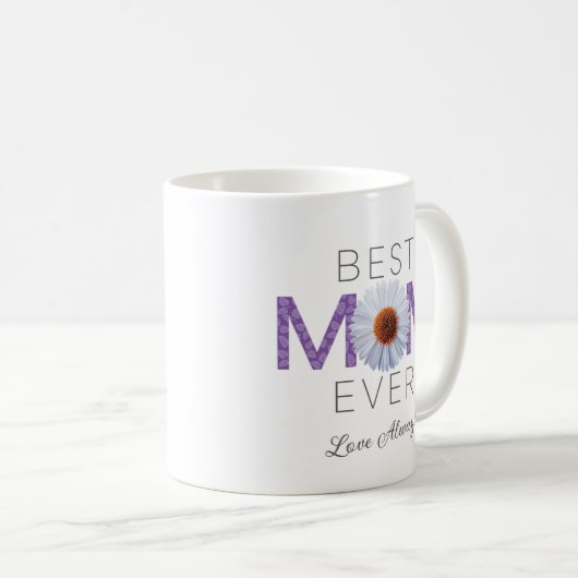 Mug Meilleure maman jamais avec l'impression d'image m (Devant droit)