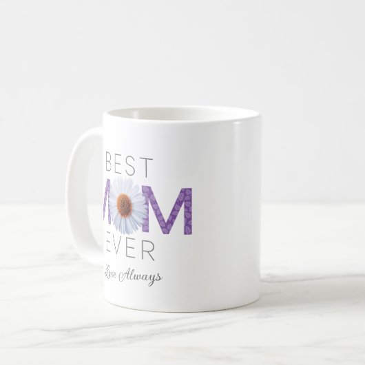 Mug Meilleure maman jamais avec l'impression d'image m (Devant gauche)
