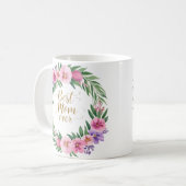 Mug Meilleure maman jamais belle florale (Devant gauche)