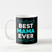 Mug Meilleure maman jamais, bleu et blanc (Gauche)