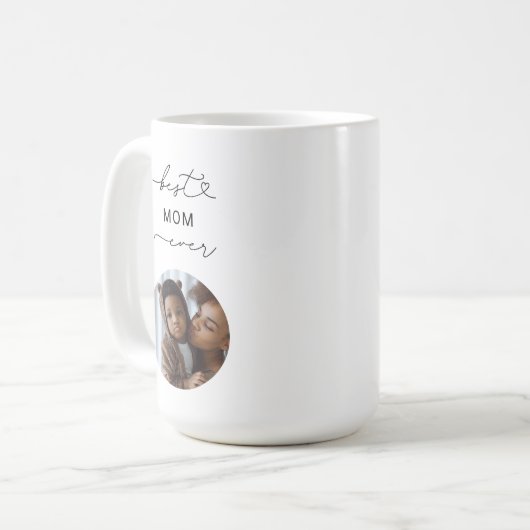 Mug Meilleure Maman Jamais Boho Script Personnalisé Ph (Devant gauche)