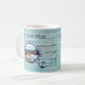 Mug Meilleure maman jamais bois Turquoise Nautique Mar (Devant gauche)
