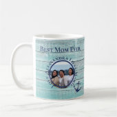 Mug Meilleure maman jamais bois Turquoise Nautique Mar (Gauche)