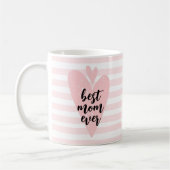 Mug Meilleure maman Jamais Coeur rose Fête des Mères (Gauche)