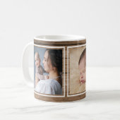 Mug Meilleure maman jamais Collage photo Rustic Wood (Devant gauche)