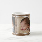 Mug Meilleure maman jamais Collage photo Rustic Wood (Centre)