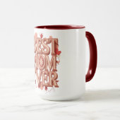 Mug Meilleure Maman Jamais Conception 3D Or | Élégant  (Devant droit)