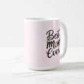 Mug Meilleure maman jamais conception florale (Devant droit)
