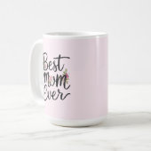 Mug Meilleure maman jamais conception florale (Devant gauche)