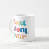 Mug Meilleure maman jamais Écriture rétro colorée Fête (Devant gauche)