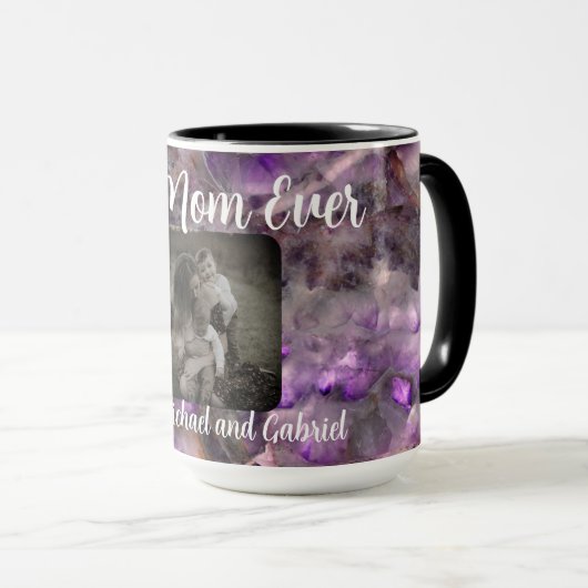 Mug Meilleure maman jamais élégant quartz violet marbr (Devant droit)