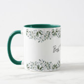 Mug Meilleure maman jamais Eucalyptus Vert Floral (Gauche)