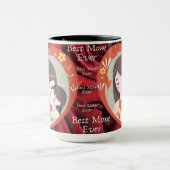 Mug Meilleure maman jamais Fleur sauvage Fête des mère (Centre)