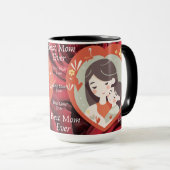 Mug Meilleure maman jamais Fleur sauvage Fête des mère (Devant droit)