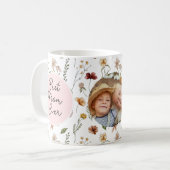 Mug Meilleure maman jamais Fleur sauvage Photo Fête de (Devant gauche)