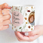 Mug Meilleure maman jamais Fleur sauvage Photo Fête de<br><div class="desc">Vous cherchez un cadeau super mignon customisé et unique pour maman? Découvrez cette Meilleure Maman Jamais Photo Moderne Mère's Day Mug. Vous pouvez ajouter votre propre texte et photo très facilement pour un cadeau personnalisé!</div>