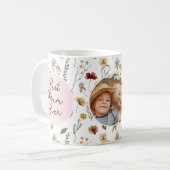 Mug Meilleure maman jamais Fleur sauvage Photo Mère's (Devant gauche)