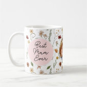Mug Meilleure maman jamais Fleur sauvage Photo Mère's (Gauche)
