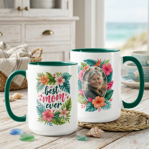 Mug Meilleure Maman Jamais Fleur Tropicale Photo de la