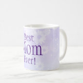 Mug Meilleure Maman Jamais ! Fleurs pourpres douces (Devant droit)