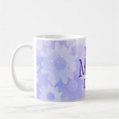 Mug Meilleure Maman Jamais ! Fleurs pourpres douces (Gauche)