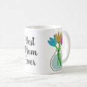 Mug Meilleure maman jamais florale (Devant droit)
