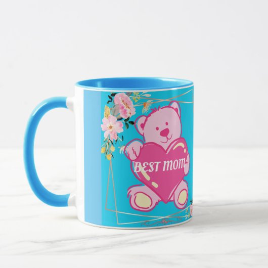 Mug Meilleure maman Jamais Floride Pink Teddy Bear Flo (Gauche)