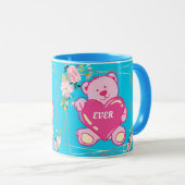 Mug Meilleure maman Jamais Floride Pink Teddy Bear Flo (Devant droit)