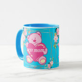 Mug Meilleure maman Jamais Floride Pink Teddy Bear Flo (Devant gauche)
