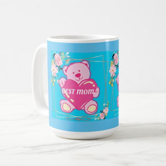 Mug Meilleure maman Jamais Floride Pink Teddy Bear Flo (Devant gauche)