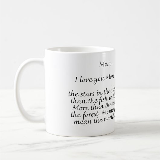 Mug meilleure maman jamais, je t'aime maman (Gauche)