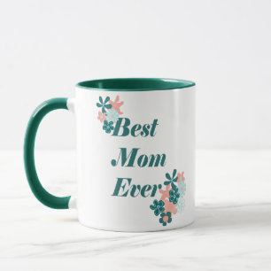 Mug Meilleure Maman Jamais Lovely Green Floral Design