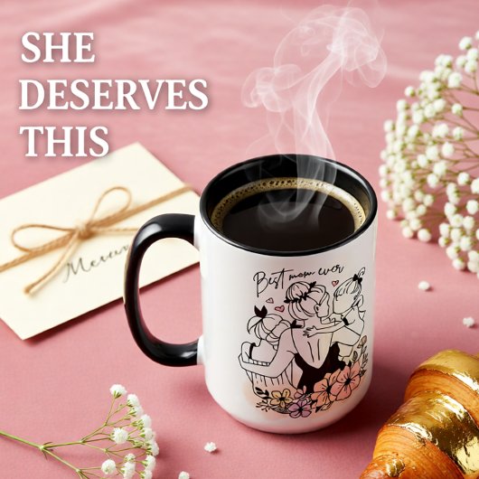 Mug Meilleure maman jamais maman, coutume enfants et f